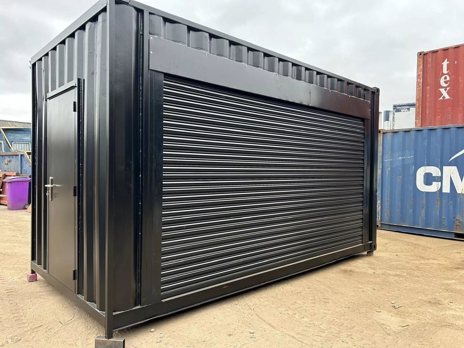 16ft x 8ft Roller Shutter — Container Housing Solution