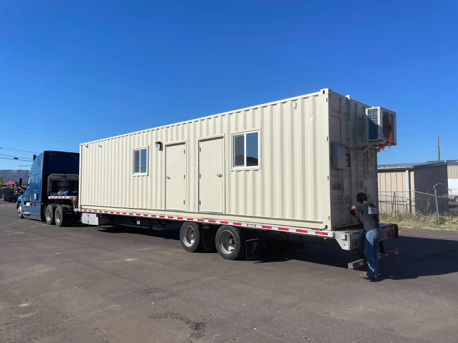40ft Shipping Container Office with detail view 1